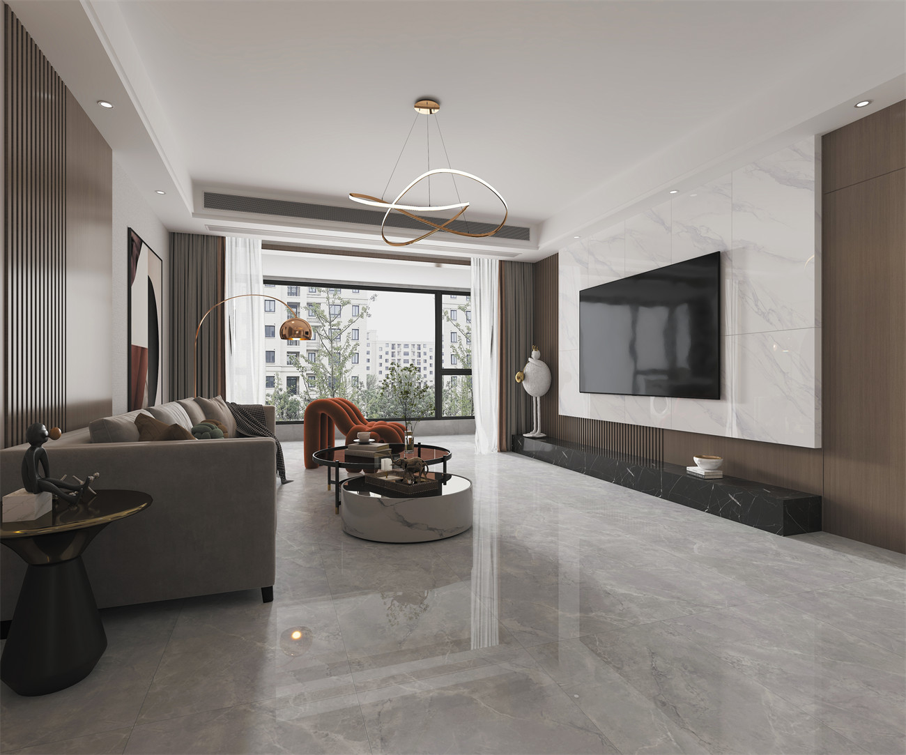 TS612A48P卡特灰_4面混鋪_效果圖