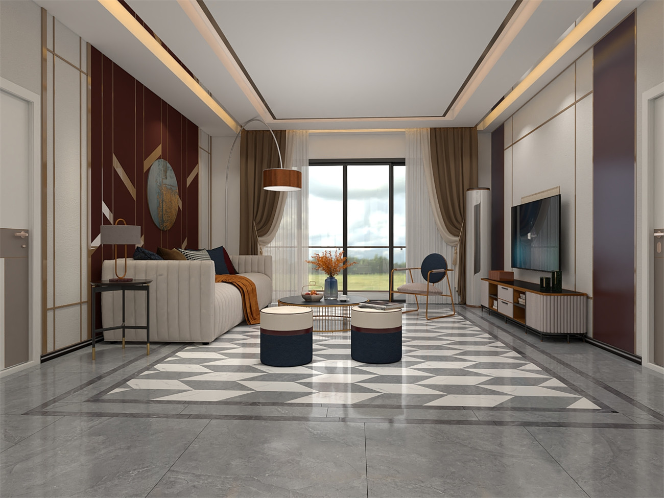 TBS88A107_埃斯特灰_3面_混鋪_效果圖