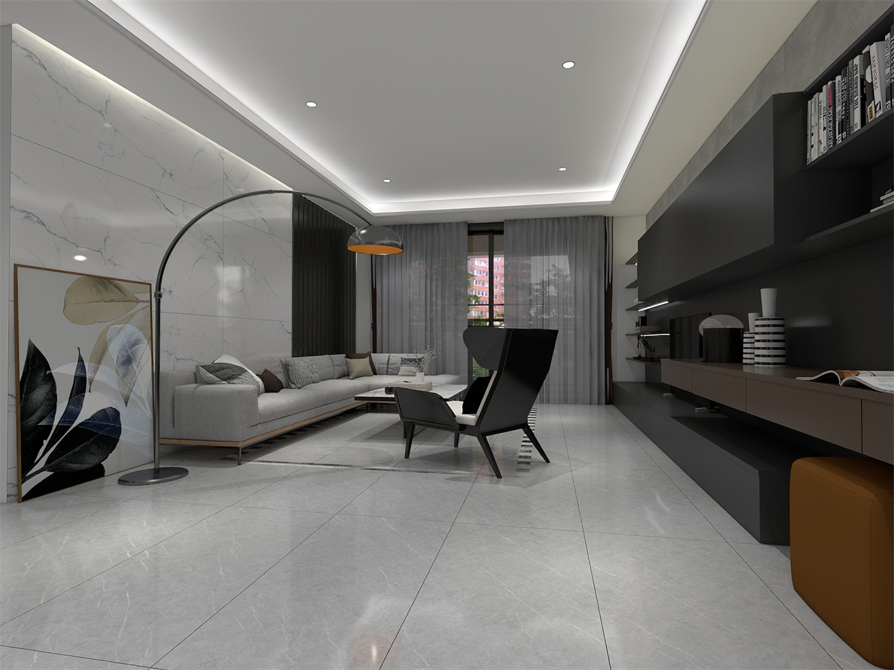 TS612A34P_麥格淺灰_4面_混鋪_效果圖