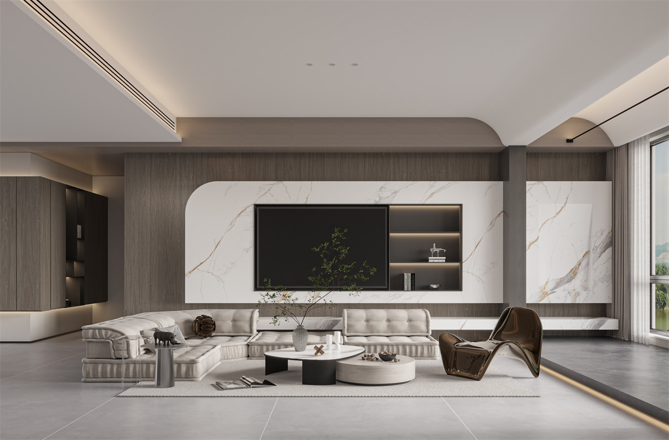 12Y163206A雕刻魚肚金1面混鋪客廳背景墻