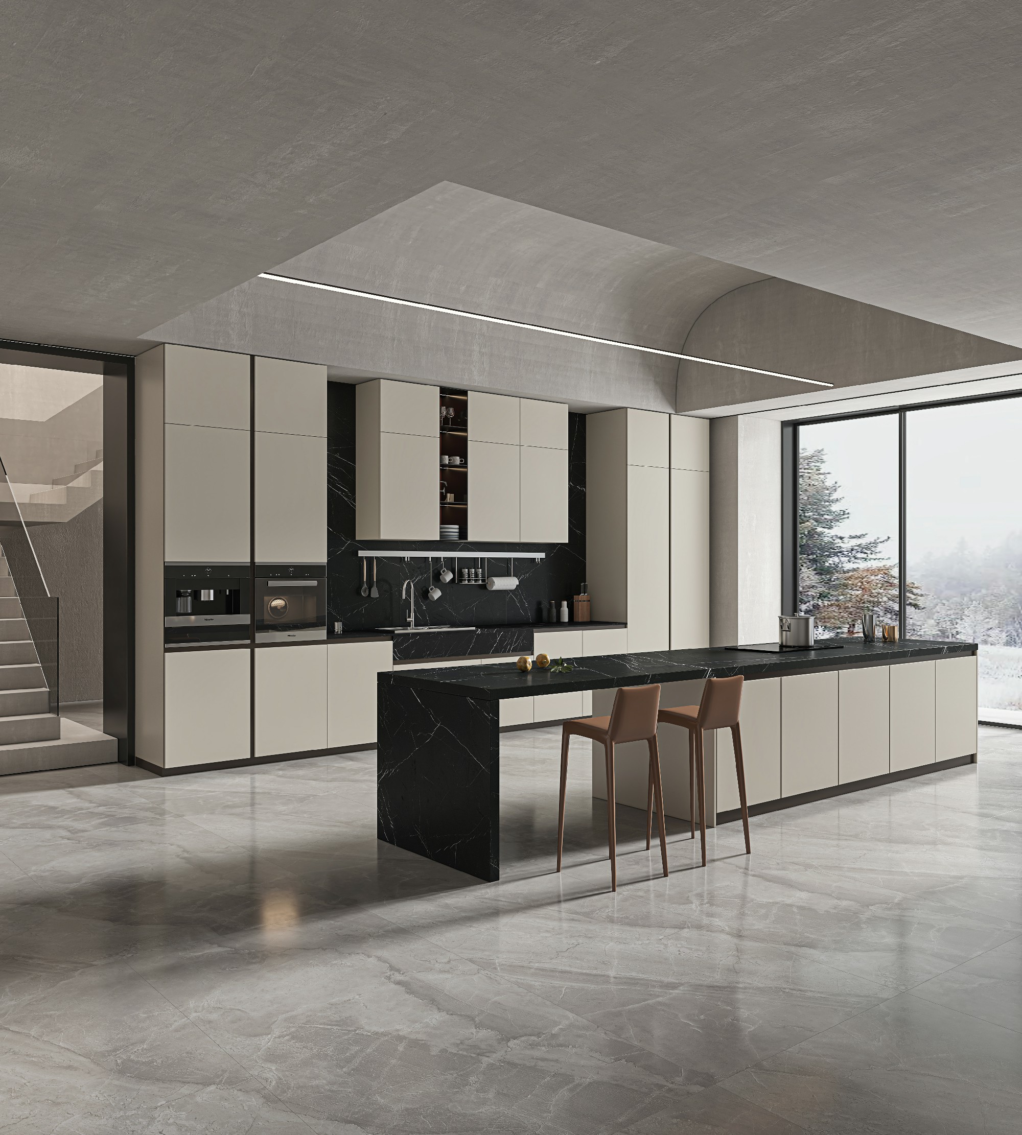 15Y126301D_意大利黑白根_1面-混鋪效果圖2