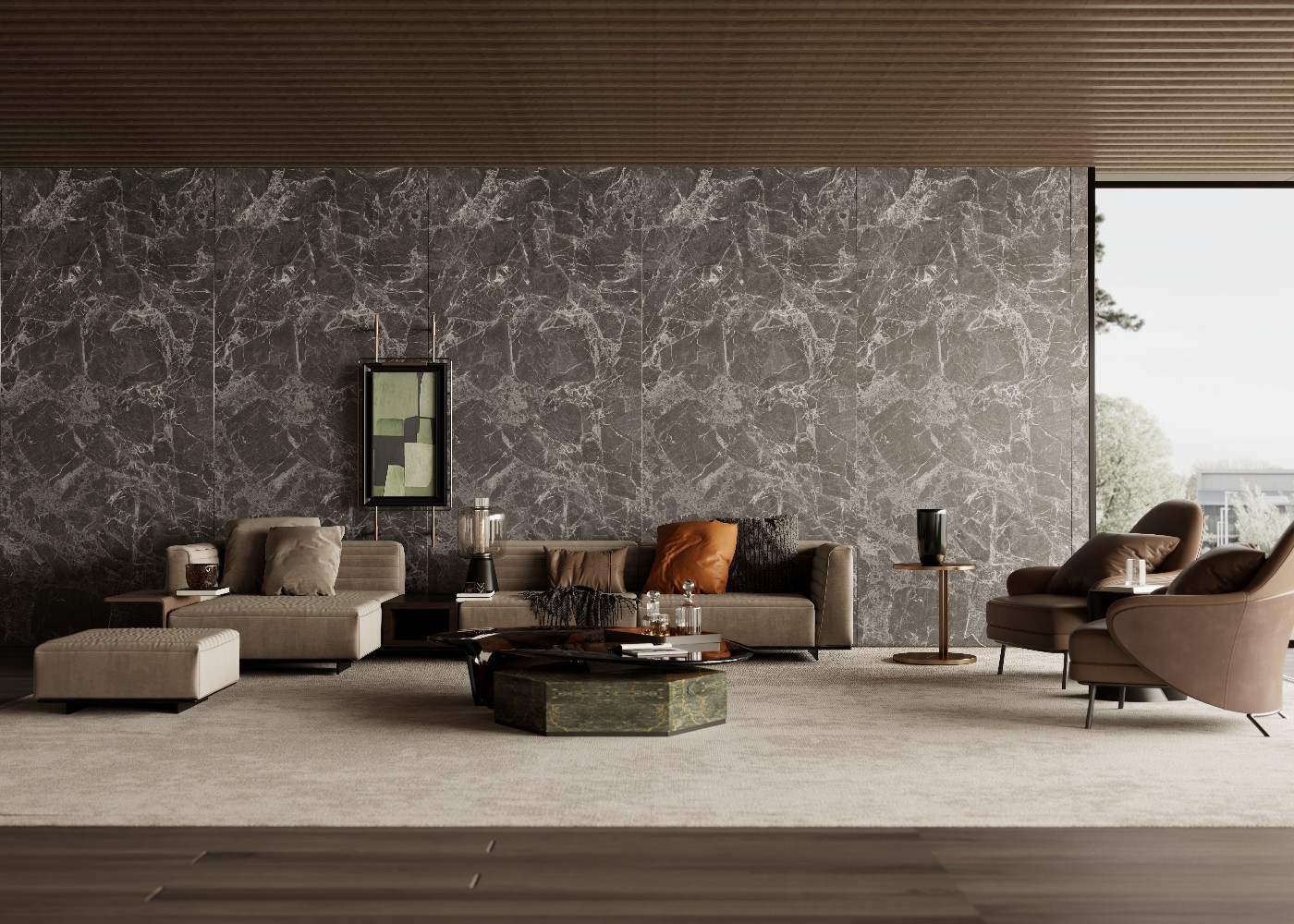 12M127874D-意大利寶格麗黑-1面混鋪地面-Lukas