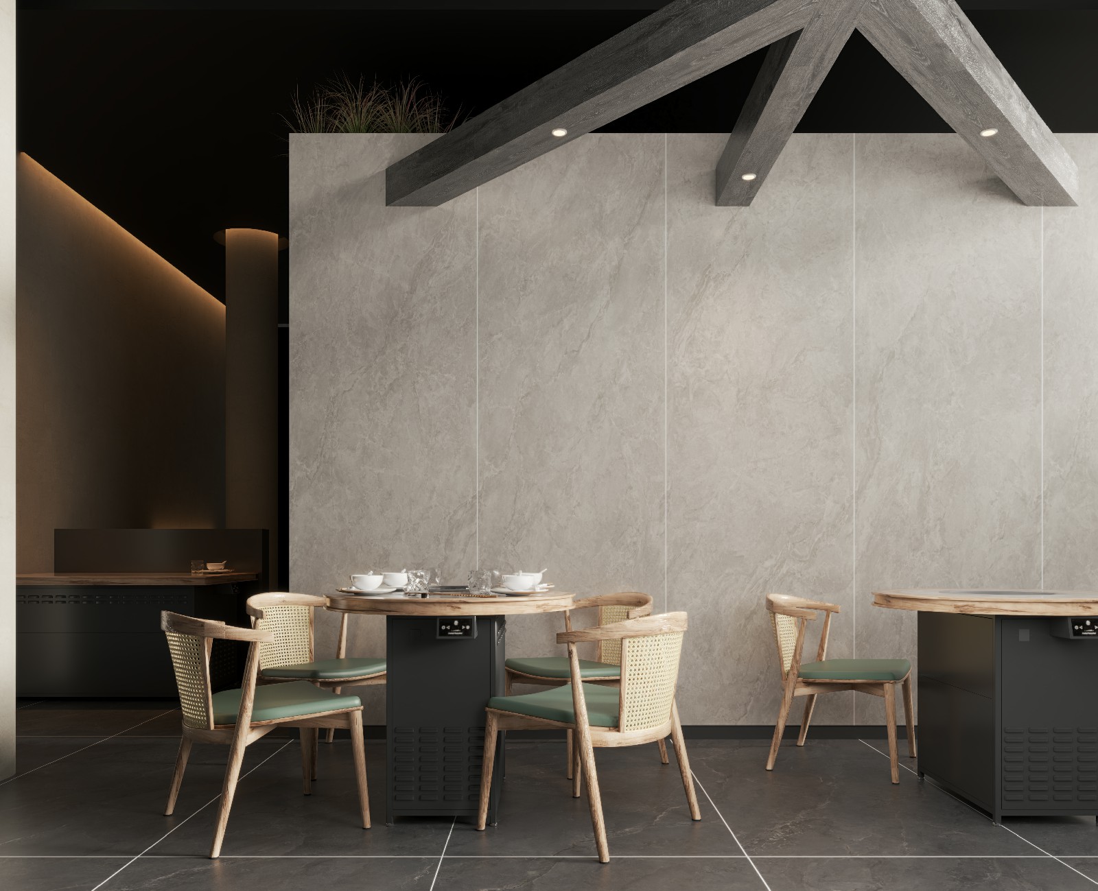 9P926218A-摩爾咖-4面任意上下左右無限連紋_餐廳護(hù)墻板_波