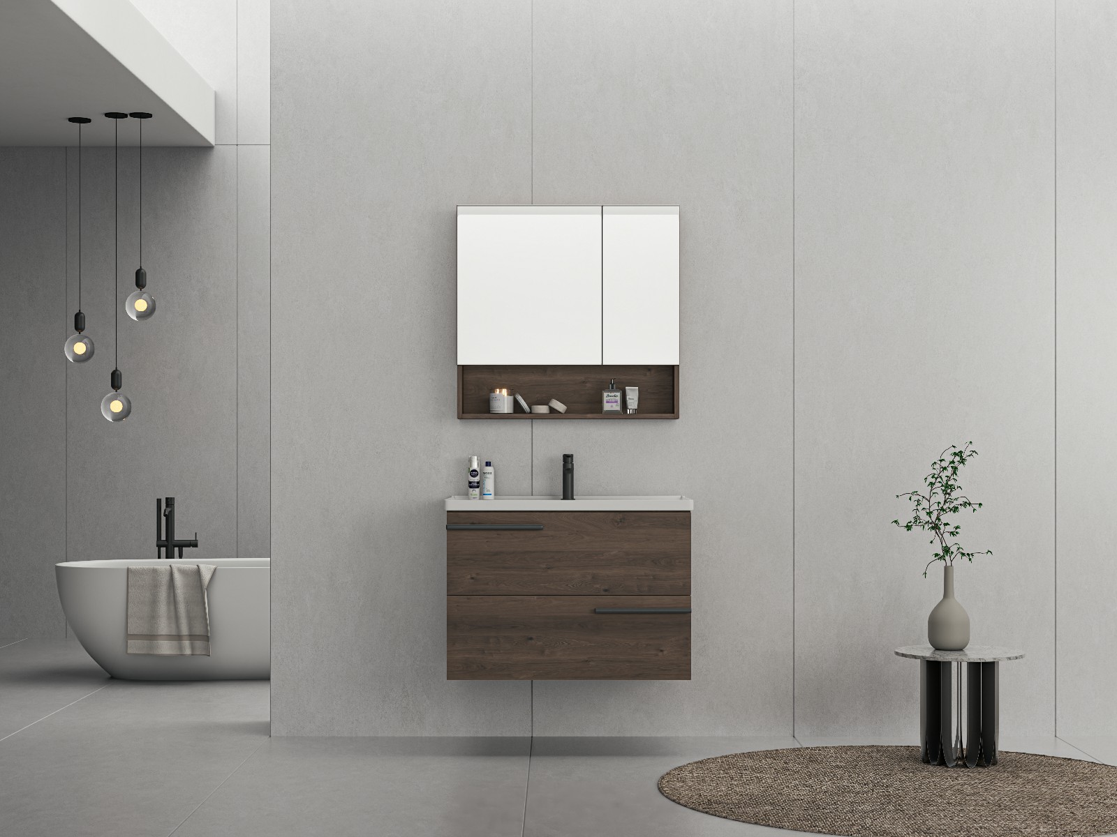 9P926235A-奶茶白-4面混鋪__衛(wèi)生間護墻板_波