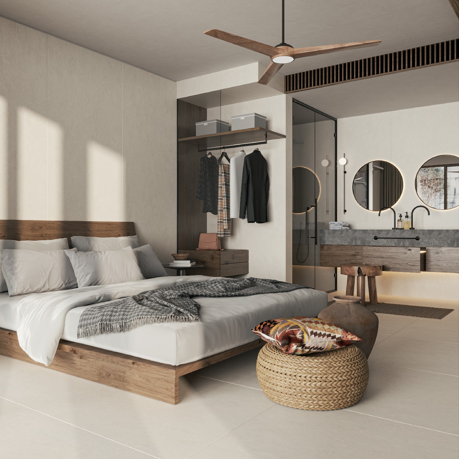 9P926236A-杏仁黃-4面混鋪__侘寂_臥室護墻板_波