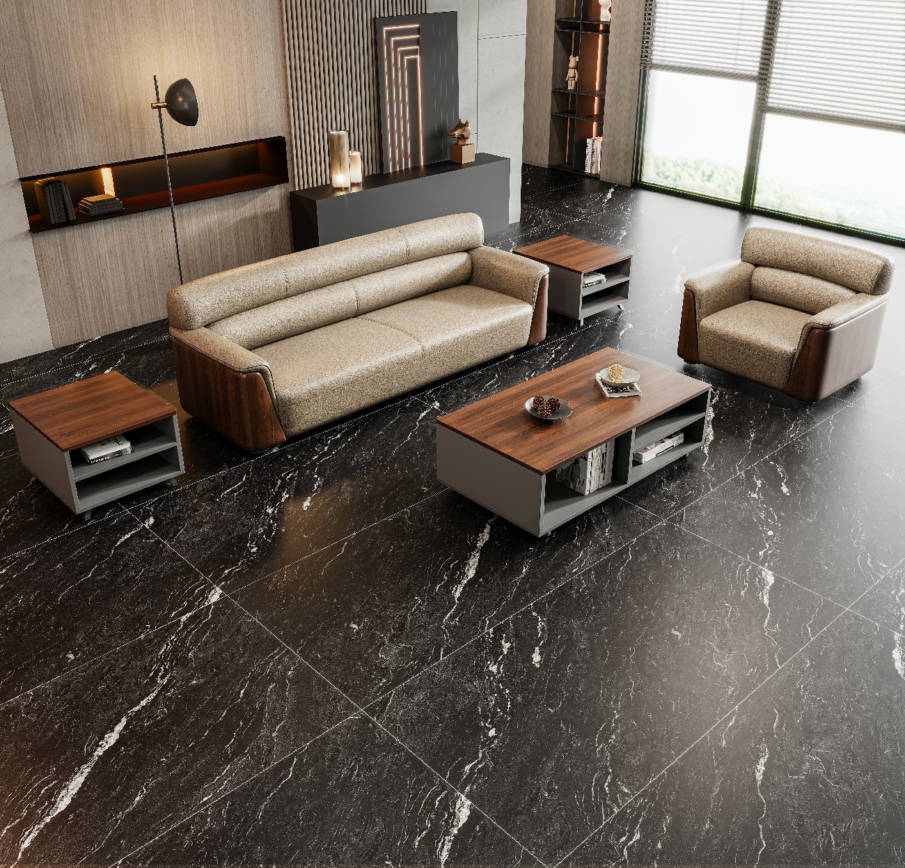 9M918515D古奇黑-4面混鋪_波