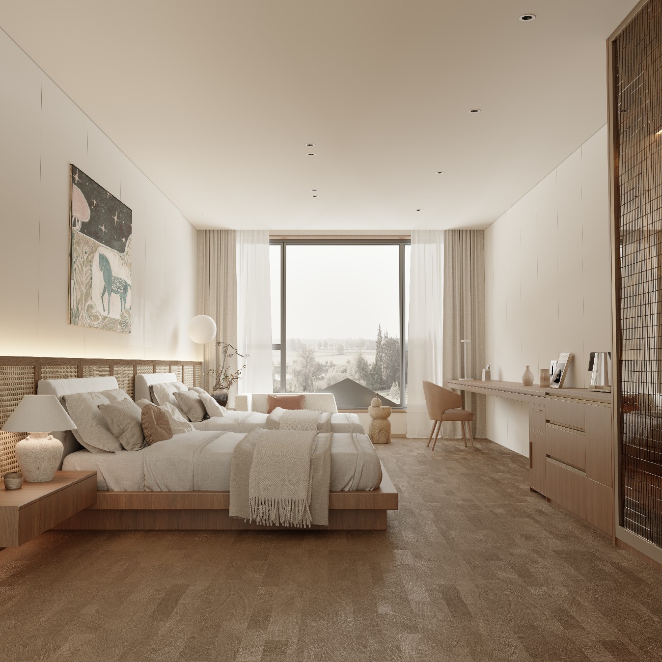 12MR1227528C-工字柚木-實(shí)木色-1面混鋪-_波