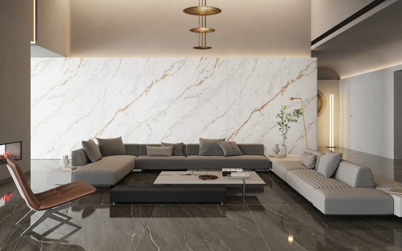 9Y1227LT308A-1-2-3卡拉拉金-3面左右無限連紋_波