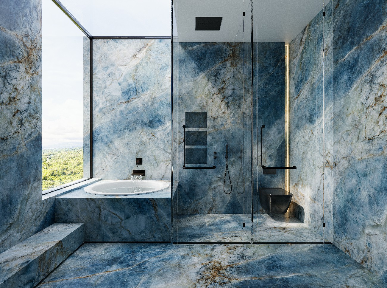 9FP927-338-1-2-3-4玻利維亞藍_-4面上下左右無限連紋(同款9LG927-041)-波