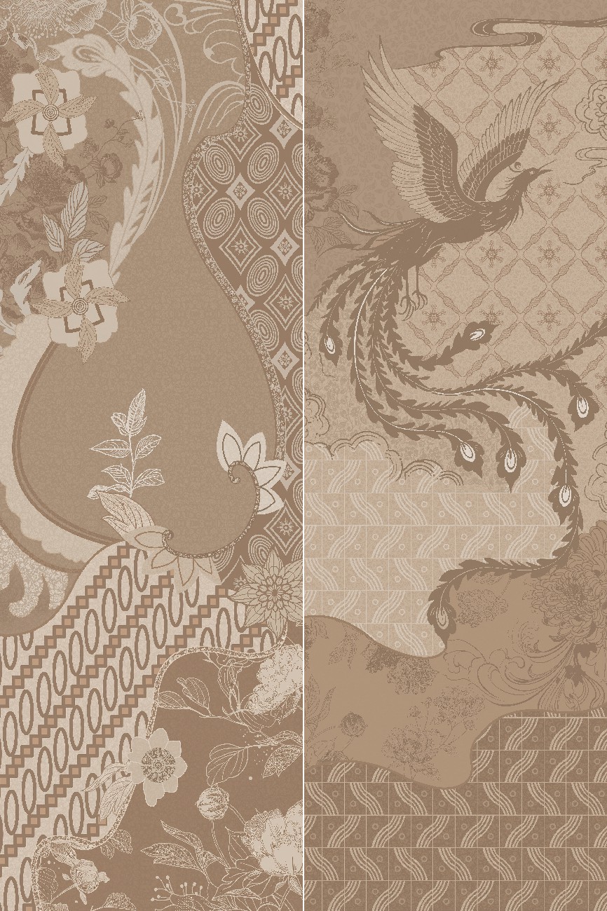 9GD927-427-1-2藝瓷-杏仁棕花片-2面混鋪