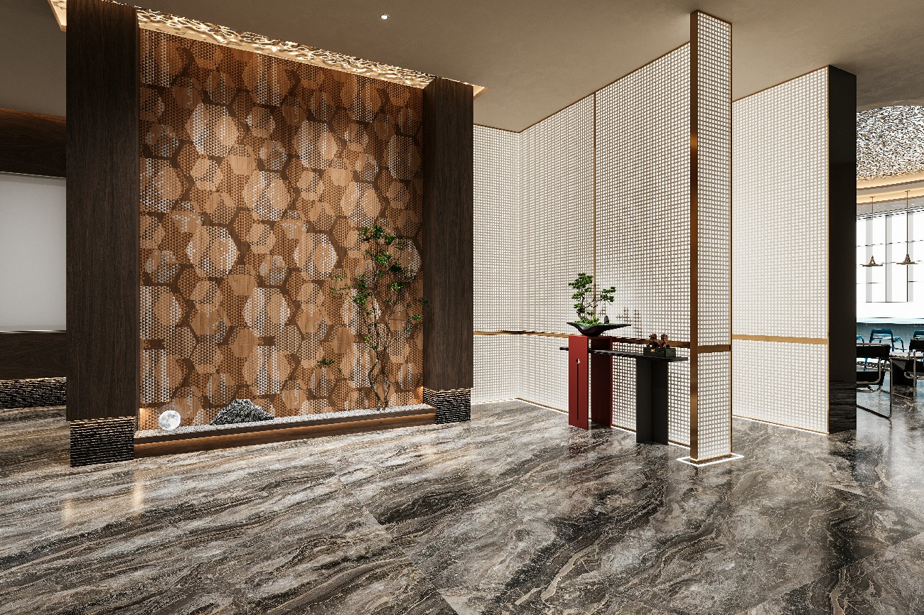 9GD927-442木與石拼花3-1面上下左右無(wú)限連紋-波